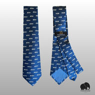 เนคไทผ้าไหม จิม ทอมป์สัน  Silk necktie Jim Thompson น้ำเงิน As the Picture One