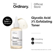 The Ordinary Glycolic Acid 7% Exfoliating Toner - 100mL / 240mL | Smooth Skin, AHA Toner