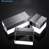 SEPTEMBER Jewelry Display Riser Stands, Solid K9 Crystal Acrylic Cube Display Stand Block, Durable P