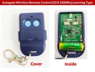 Autogate Door Wireless Remote Control 2CH 330Mhz Learning Type (Battery included)