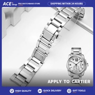 Apply to CARTIER Watch Strap, 23mm Stainless Steel Bracelet for Calibre de Cartier W71000 Series Men