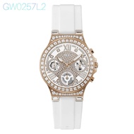 Jam Tangan Guess GW0257L1 Elegan dengan Fitur Kalender dan Fitur Quartz - Strap Karet Hitam