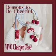 VIVO Cute Girl Cartoon Charger Cover Charging Cable Protector Cartoon Charger Protector Cover Compatible for Vivo 10w/18w/33w/44w/55w/66w/80w/120w [cchoice]