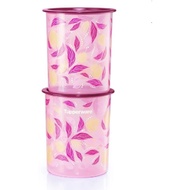 Tupperware petalz one touch canister 2L topper -2pcs/set