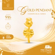 999 Pure Gold Flower | 999 Emas Gold  PENDANT | ROSE 牌 | Elegold