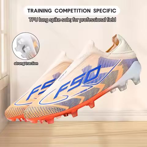 Upgraded Wear Resistant AG FG Football Shoes Skin-friendly PU Fabric Hard TPU Stud Stable Support Ou