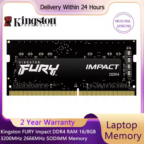 Kingston FURY Impact DDR4 RAM 16GB 8GB 32GB 3200MHz 2400 2666MHz SODIMM Notebook RAM Memory 260pin S