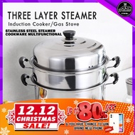 pan¤▩◙Original 3 Layers Steamer for Puto 3 Layer Siomai Steamer Stainless Cookware Multifunctional
