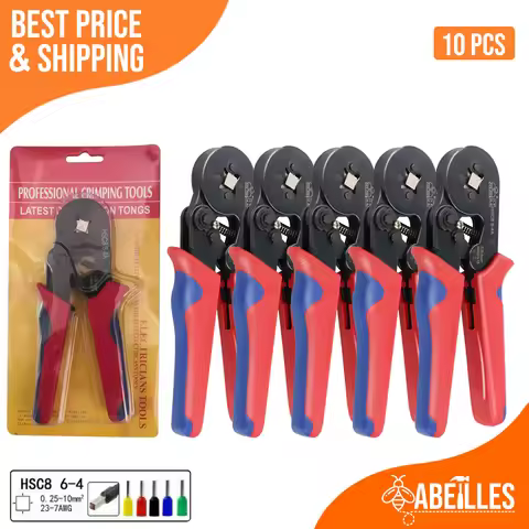 HSC8 6-4A  Wire-End Ferrule Crimping Plier wire size: 0.25-10mm2 10PCS/LOT