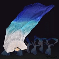 Blue Gradient Long Dance Fan