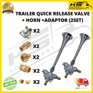 KS  SORL BUNYI ANAK GAJAH + CORONG + ADAPTOR (2SET) / TRAILER QUICK RELEASE VALVE (SORL) + HORN + AD