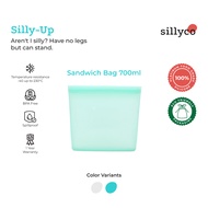 SILLYCO Silly-Up Sandwich Bag - Platinum Food Grade Silicone Bag Standing BPA Free
