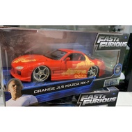 1:24 Jada Fast and Furious Orange Julius Rx-7 diecast car 2 Fast 2 Furious READY STOCK