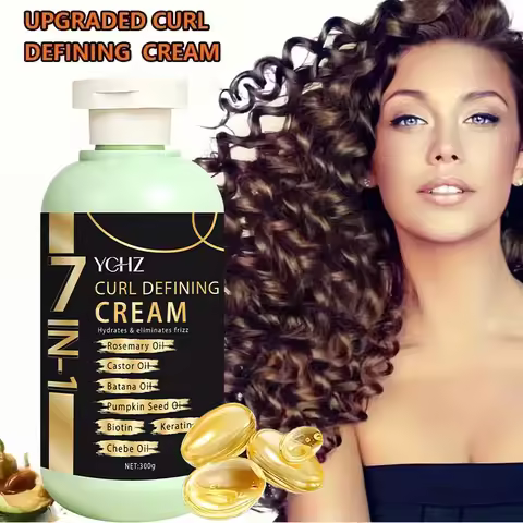 Curly Hair Care Cream, Deeply Moisturizing and Long-Lasting, Suitable for Wavy and Curly Hair, Prote
