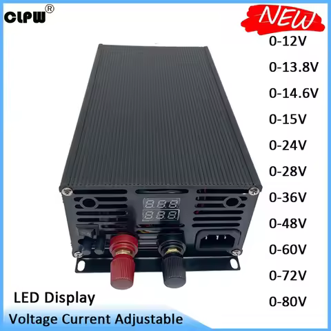 Factory Price 600W Adjustable Power Supply AC To DC 0-12v 14.6v 24v 36v 48v 60v 70v 80v Led Display 