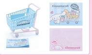 日本正版 sanrio cinnamoroll cn 玉桂狗 白狗 大耳狗 迷你購物車 附送便簽紙 組合 mini shopping cart