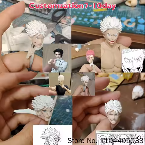 1/12 Fushiguro Toji Sukuna Gojo Anime Male Delicate Painted Head Sculpt Model Toys Customzation For 