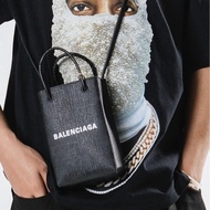 99新🈶購證😍Balenciaga巴黎世家黑色mini琴譜包手機包斜挎包