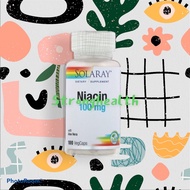 > Solaray Niacin B3 100 mg 100 VegCaps Vitamin B3 Supplement White Skin Bright