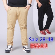 Seluar Slack Lelaki Saiz Besar Seluar Panjang Lelaki Cotton Hitam Khaki Pants / Men's Plus Size cott