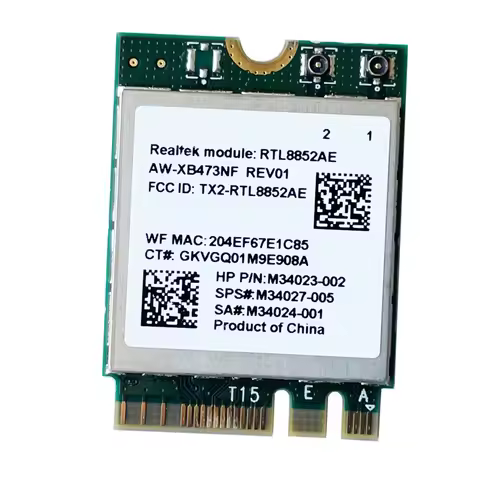 L06A-2.4G 5G 802.11AC/AX Wireless Module AW-XB473NF RTL8852AE RTL8852 Wifi 6 MU-MIMO Network Card Bl