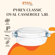 Pyrex Classic Oval Casserole 5.8L Cookware Periuk Hidang