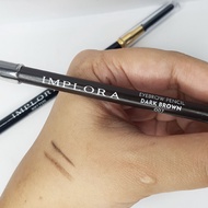 [Ayacosmetik] Pensil Alis Implora / Implora Eyebrow / Grey Brown / Dark Brown / Dengan Sikat Alis