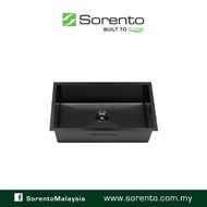 SORENTO SRTKS6090-BL Undermount Stainless Steel 304 Single Bowl Kitchen Sink Black