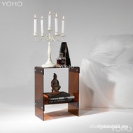 『Free Shipping』Nordic style acrylic simple coffee table sofa side table transparent bedside table de