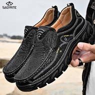 VFH SAGYRITE Big Size 38-48 Men Shoes 2022 Genuine Leather Shoes Casual Shoes for Men Hiking Shoes for Men Sports Shoes for men Sneakers 111