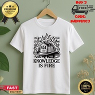 Fahrenheit 451 Shirt Dystopian Literature Graphic Tee Literary Gift - Book Lover Gift For Him Her - 