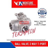 2'' STOP KRAN BALL VALVE 3 WAY STAINLESS STELL MOUNTING PAD ACTUATOR TYPE T PORT 2'' INCH