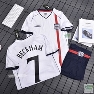 Bộ Quần Áo Bóng Đá Đội Tuyển Anh Sân nhà phong cách Retro 2002 -2004 - Áo Tuyển Anh 2002 Beckham
