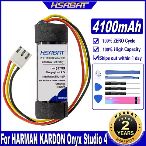 4100mah HSABAT Battery ICR22650 for HARMAN KARDON Onyx Studio 4 ICR22650 Speaker Batteries