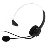 XD600J 4-Pin RJ9 Telephone Corded Headset telephone operator Headphone with Volume Control-Black