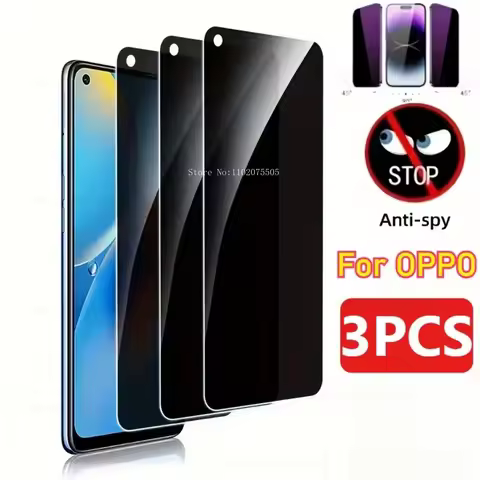 3pcs 3D Anti-Spy Tempered Glass for OPPO Reno 13 Pro 13F 14F 14 Pro 11/12 Pro Privacy Screen Protect