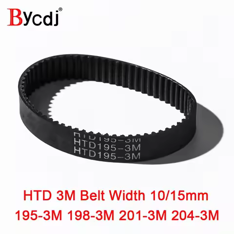 Arc HTD 3M Timing belt C= 195 198 201 204 width 6/8/9/10/12/15 Teeth 65 66 67 68 HTD3M synchronous 1