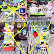 🤗 4月18日更新 🤗中古絕版 Sanrio:Kuromi ＆ My Melody 迪士尼 Disney Dumbo 小飛象 Stitch 史迪仔，迷你扭蛋機 Yujin 出品，新舊如圖，每格$68至