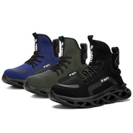 High-Top Safety Shoes Men Steel Head Shoes Anti-Smashing Work Shoes Safety Shoes Sport Non-Slip Safety Boots Men Sport Shoes