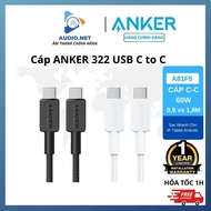 Cáp Sạc Nhanh Anker 322 A81F5/A81F6 Có Cổng Usb-C To C 0.9m 1.8m -  (Bảo Hành 18T)