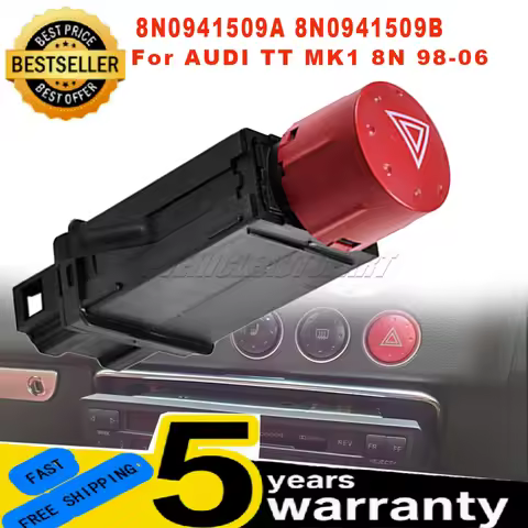 1Pc New 8N0941509B For Audi TT MK1 8N Emergency Hazard Warning Light Switch Button Hazard Light Cont