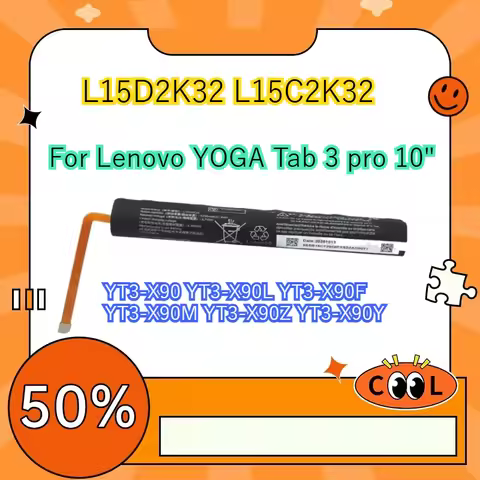 L15D2K32 L15C2K32 Battery For Lenovo YOGA Tab 3 pro 10" YT3-X90 YT3-X90L YT3-X90F YT3-X90M YT3-X90Z 