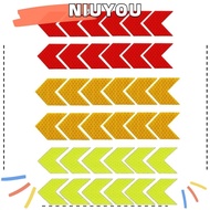 NIUYOU 36Pcs Safety Warning Stripe Adhesive Decals, 4*4.5cm Arrow Strong Reflective Arrow Decals, Reflective Material Night Visibility Diamond Grade Stickers Reflective Stickers