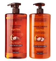 EVOLUDERM ARGAN AND SHEA BUTTER SHAMPOO / HAIR MASK 1L - BEAUTY LANGUAGE