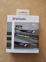 Verbatim (全新) type C to type C, 30 cm. 充電線