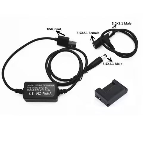 NB10L NB-10L Dummy Battery DR80 DR-80 DC Coupler +5V USB Cable for Canon G1 X / G3 X / G15 / G16 / S