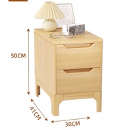 ตู้ข้างเตียง พร้อมลิ้นชัก ชั้นวางของ ขาวล้วน โต๊ะข้างเตียง t114