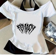 Femboy Gothic Cropped Top - Summer Graphic Tee | Emo Streetwear Inspired | Korean Fashion