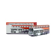 YiSheng Chaoliang B9TL Solar Panel Bus Alloy Toy Car Collectible Model Static Simulation Vehicle for
