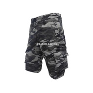 Russian army grey camouflage cargo shorts